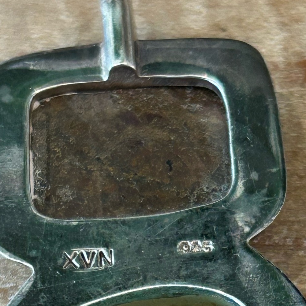 Sterling silver 925 turquoise pendant BoHo Southwestern XVN jewelry pendant only - Picture 8 of 9